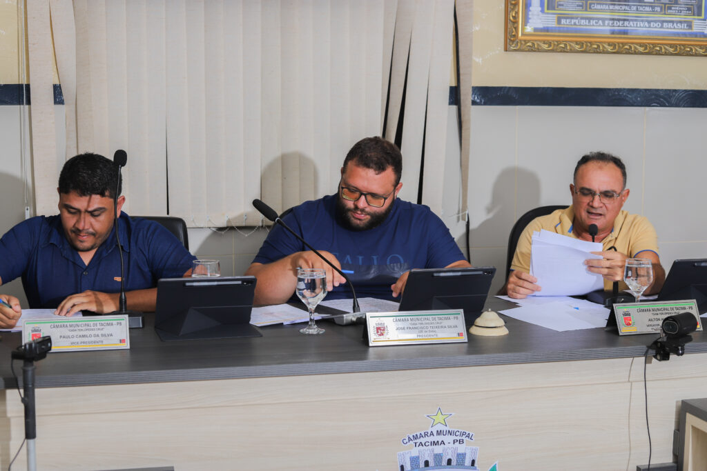 Câmara Municipal de Tacima realiza 1ª Sessão Extraordinária com aprovação de três Projetos de Lei importantes.
