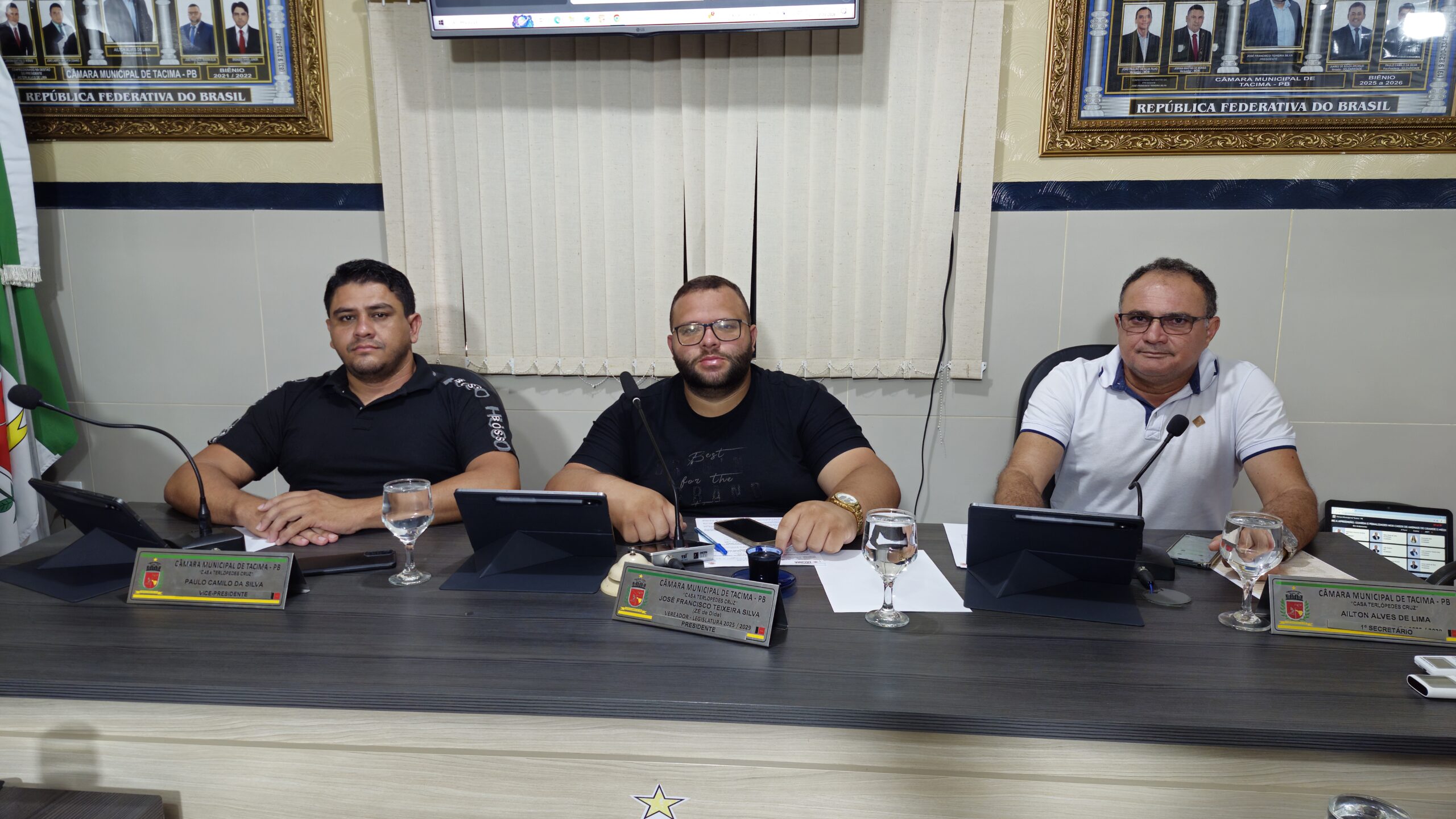 Câmara Municipal de Tacima realiza 7ª Sessão Ordinária e aprova três projetos por unanimidade.